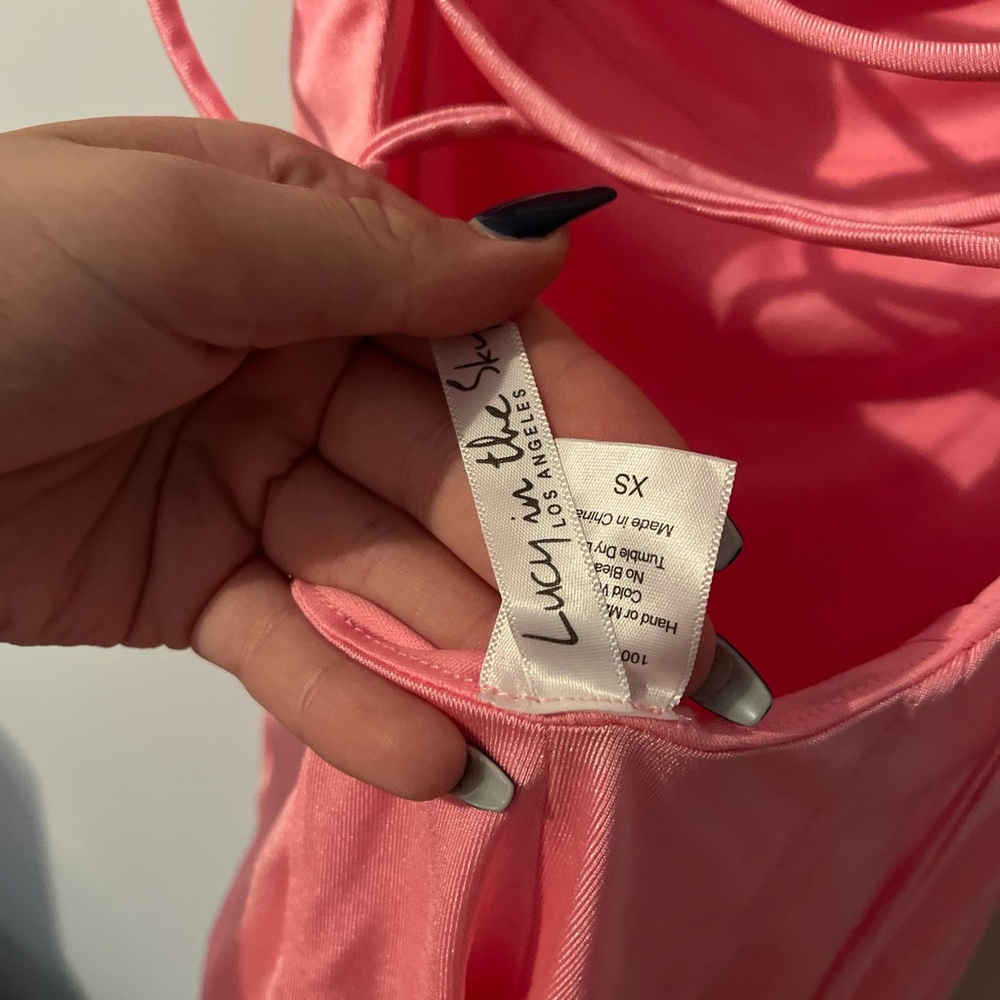 Pink body con dress